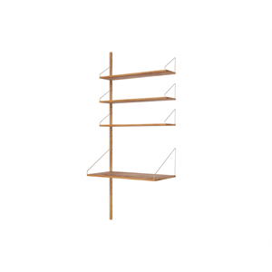 Estantería Adicional para Escritorio Frama Shelf Library, 185,2 x 80 Cm, Roble Natural