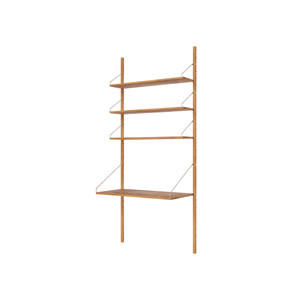 Estantería Frama Shelf para Biblioteca, Sección de Escritorio, 185,2 x 80 Cm, Roble Natural