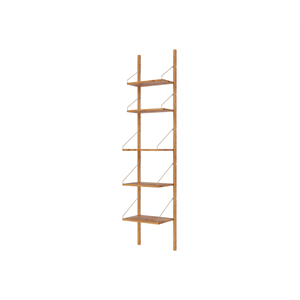 Estantería Frama Shelf Library de una sola sección, 185,2 x 40 cm, roble natural