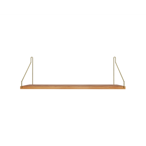 Estante Individual Frama 20x60 Roble Aceitado/ Latón