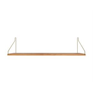 Estantería Individual Frama 20x80 Roble Aceitado/ Latón