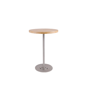 Mesa de comedor Frama Table 57 Ø55 Piedra caliza amarilla/acero inoxidable