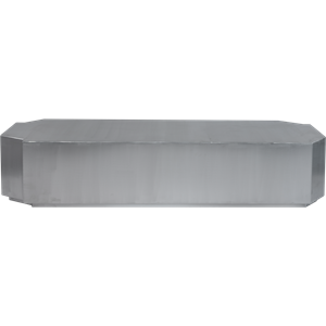 Mesa de centro Louise Roe Funki rectangular de Aluminio Pulido