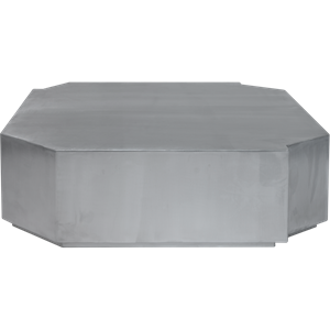 Mesa de centro Louise Roe Funki cuadrada de Aluminio Pulido