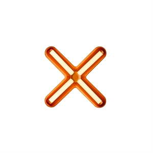 Lámpara de Pared Fuzz de Loom Design, Negro/ Naranja.