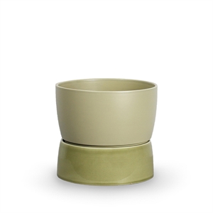 Maceta Grande de Dos Tonos Ro Collection en Verde Alcachofa