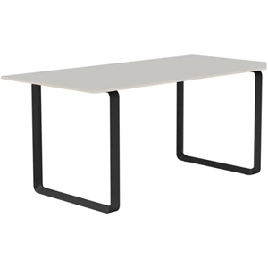 Muuto Mesa de Comedor 70/70 170x85 Gris Linóleo/ Negro