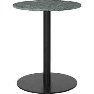 Mesa de Comedor GUBI 1.0 Redonda Ø60 cm M. Base Negro y Tapa Mármol Guatemala Verde