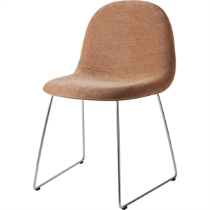 Silla de Comedor Gubi 3D de Acero Inoxidable/ Nuez Americano/gamuza Especial Dedar 132