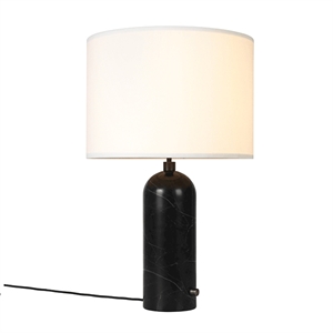 GUBI Gravity Table lamp Black Marble & White Shade Large