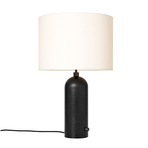 GUBI Gravity Table lamp Blackened Steel & White Shade Large