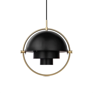 GUBI Multi-Lite Pendant Charcoal Black & Brass