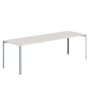 Mesa +Halle Grid 80x240 Algodón Blanco/ Gris Claro
