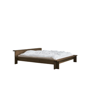 Estructura de Cama Rye Sleep Hem 150x200 en Roble Rojo Ahumado