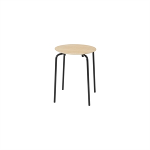 Ferm Living Taburete Herman Roble Aceitado Blanco