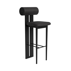 NORR11 Taburete de Bar Hippo H75 Roble Negro /Antracita 21003