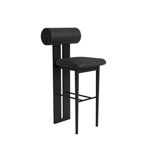 Taburete de Bar NORR11 Hippo H65 Roble Negro /Antracita 21003