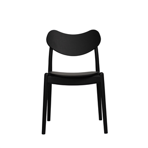 Silla de Comedor Híbrida Ro Collection de Roble Lacado en Negro