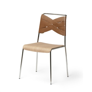 Design House Stockholm Torso Silla de Comedor Cromo/ Roble/Coñac