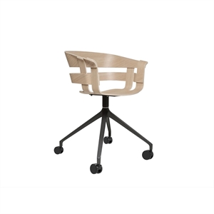 Silla Giratoria con Ruedas Wick de Design House Stockholm, Roble/ Gris