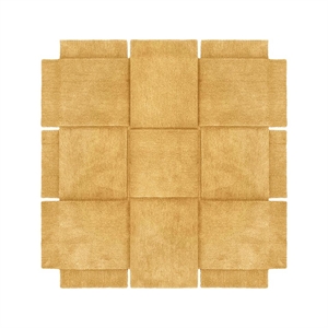 Alfombra de Cesta de Design House Stockholm, 180 x 180 Cm, Color Amarillo Ocre
