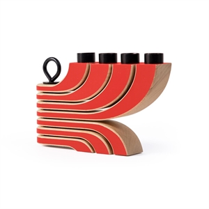 Candelabro de 4 Brazos Nordic Light de Design House Stockholm, Rojo