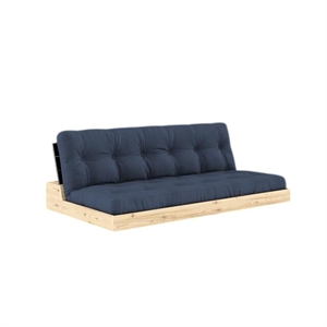 Sofá Cama Karup Base con Colchón de 5 Capas, Color Negro Noche/azul Marino