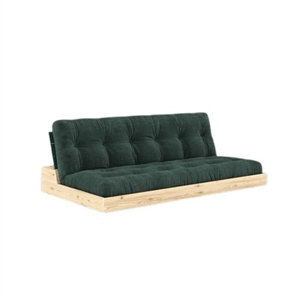 Sofá Cama Karup Base con Colchón de 5 Capas, Color Verde Exuberante y Algas