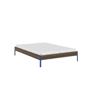 Estructura de Cama Karup Core 140x200 Marrón Algarrobo/azul Vivo