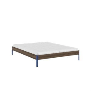 Estructura de Cama Karup Core 160x200 Marrón Algarrobo/azul Vivo