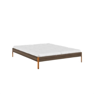 Estructura de Cama Karup Core 160x200 Marrón Algarrobo/ Naranja Solar