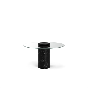 Mesa de Comedor Character Castore Ø130 Mármol Nero Marquina/ Transparente