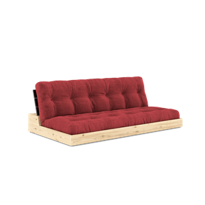 Karup Design Base Cama Somier Con Colchón De 5 Capas Negro Noche/Rojo Rubí