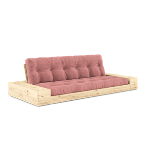 Karup Design Base Cama con Somier, Cajón Lateral y Colchón de 5 Capas , Transparente/ Rosa Sorbete