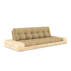 Karup Design Base Cama con Somier, Cajón Lateral y Colchón de 5 Capas , Transparente/beige Beige