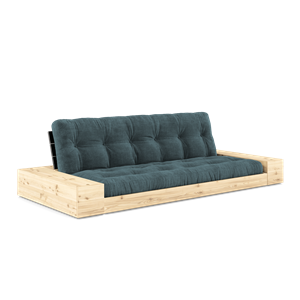 Karup Design Base Cama con Somier, Cajón Lateral y Colchón de 5 Capas, Negro Noche/azul Pálido