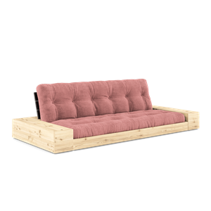 Karup Design Base Cama con Somier, Cajón Lateral y Colchón de 5 Capas, Negro Noche/ Rosa Sorbete