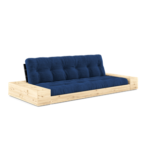 Karup Design Base Cama con Somier, Cajón Lateral y Colchón de 5 Capas, Negro Noche/azul Real