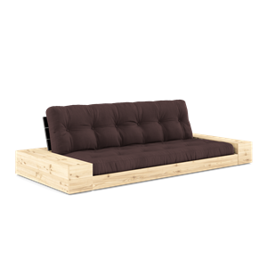 Karup Design Base Cama con Somier, Cajón Lateral y Colchón de 5 Capas, Negro Noche/ Marrón