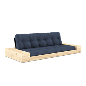 Karup Design Base Cama con Somier, Cajón Lateral y Colchón de 5 Capas, Negro Noche/azul Marino