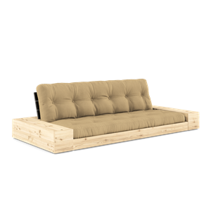 Karup Design Base Cama con Somier, Cajón Lateral y Colchón de 5 Capas, Negro Noche/beige Beige