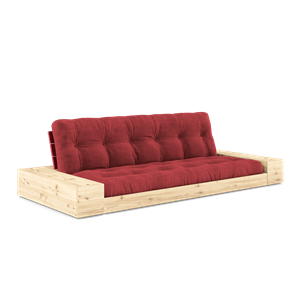 Karup Design Base Cama Somier con Cajón Lateral y Colchón de 5 Capas Rojo amapola/Rojo Rubí