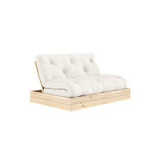 Sofá Cama Plegable Karup Design con Colchón de 140 x 200 Cm, Lacado Natural/transparente