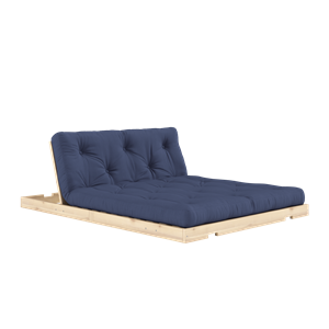 Sofá Cama Plegable Karup Design con Colchón, 140 x 200 Cm, Color Azul Marino/crudo