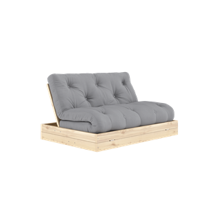 Sofá Cama Plegable Karup Design con Colchón, 140 x 200 Cm, Lacado en Gris y Transparente