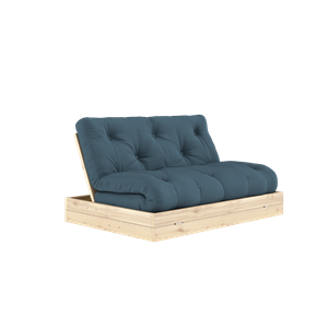 Sofá Cama Plegable Karup Design con Colchón de 140 x 200 Cm, Color Petróleo/lacado Transparente