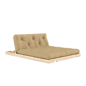 Sofá Cama Plegable Karup Design con Colchón, 140 x 200 Cm, Color Beige Beige/crudo