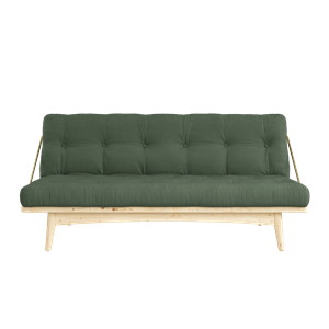 Karup Design Folk Sofa M. Colchón de 5 Capas 756 Verde oliva/Lacado Transparente