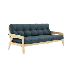 Karup Grab Sofá Cama Pino Lacado Transparente/757 Azul Petróleo