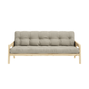 Karup Design Grab Sofa M. Colchón de 5 capas 914 Lino/Lacado transparente